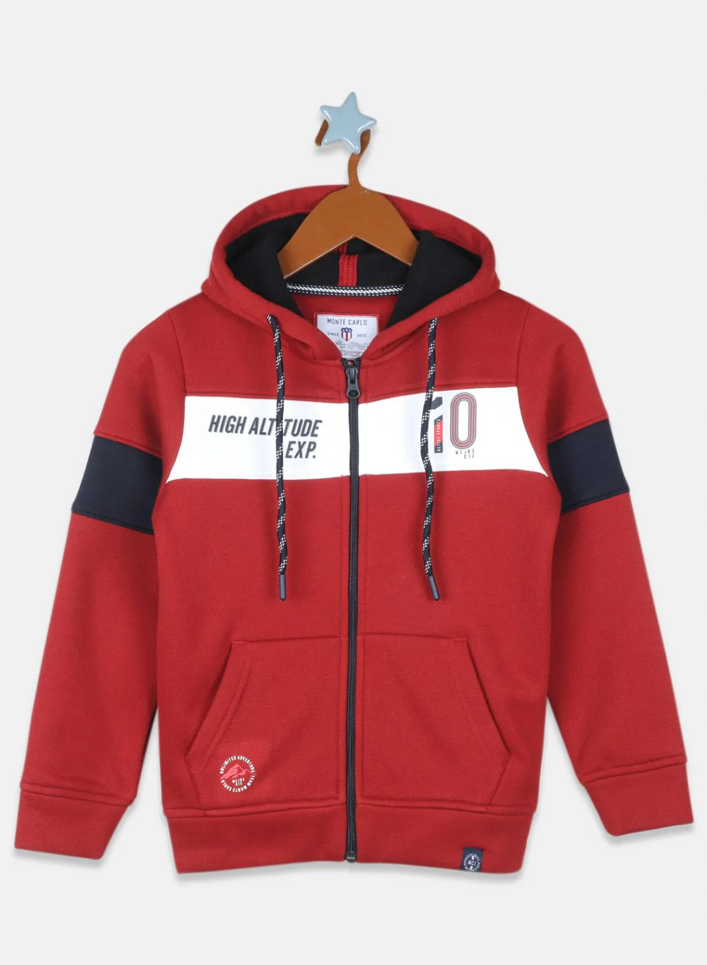Boys Rust Orange Printed Sweatshirt