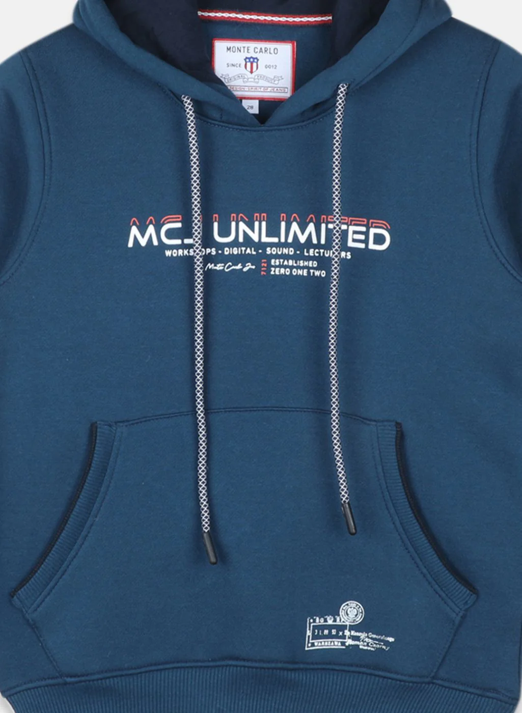 Boys Teal Blue Printed Sweatshirt - Image 2