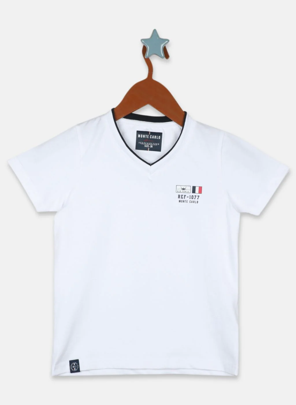 Boys White Printed T-Shirt