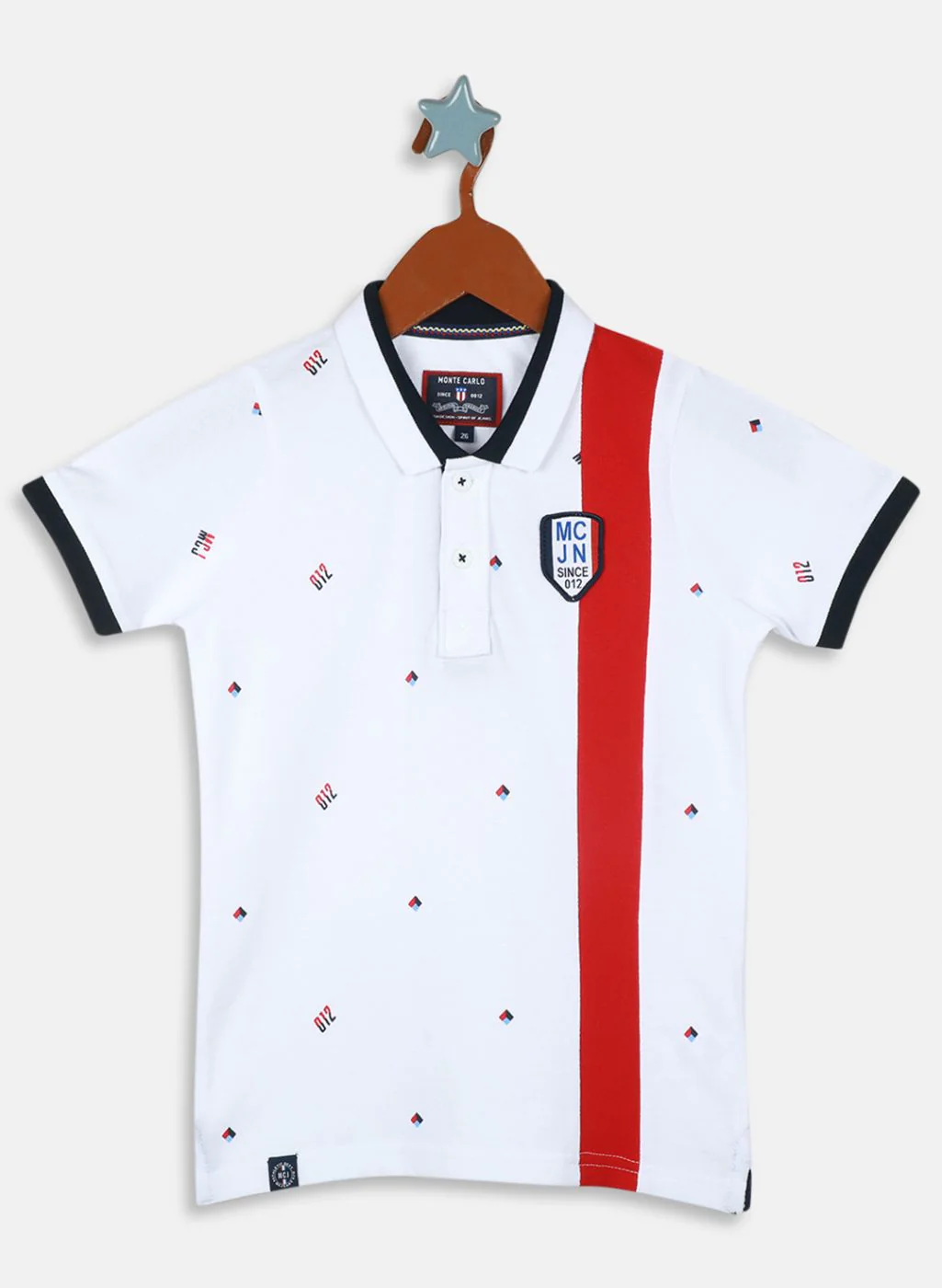 Boys White Printed T-Shirt