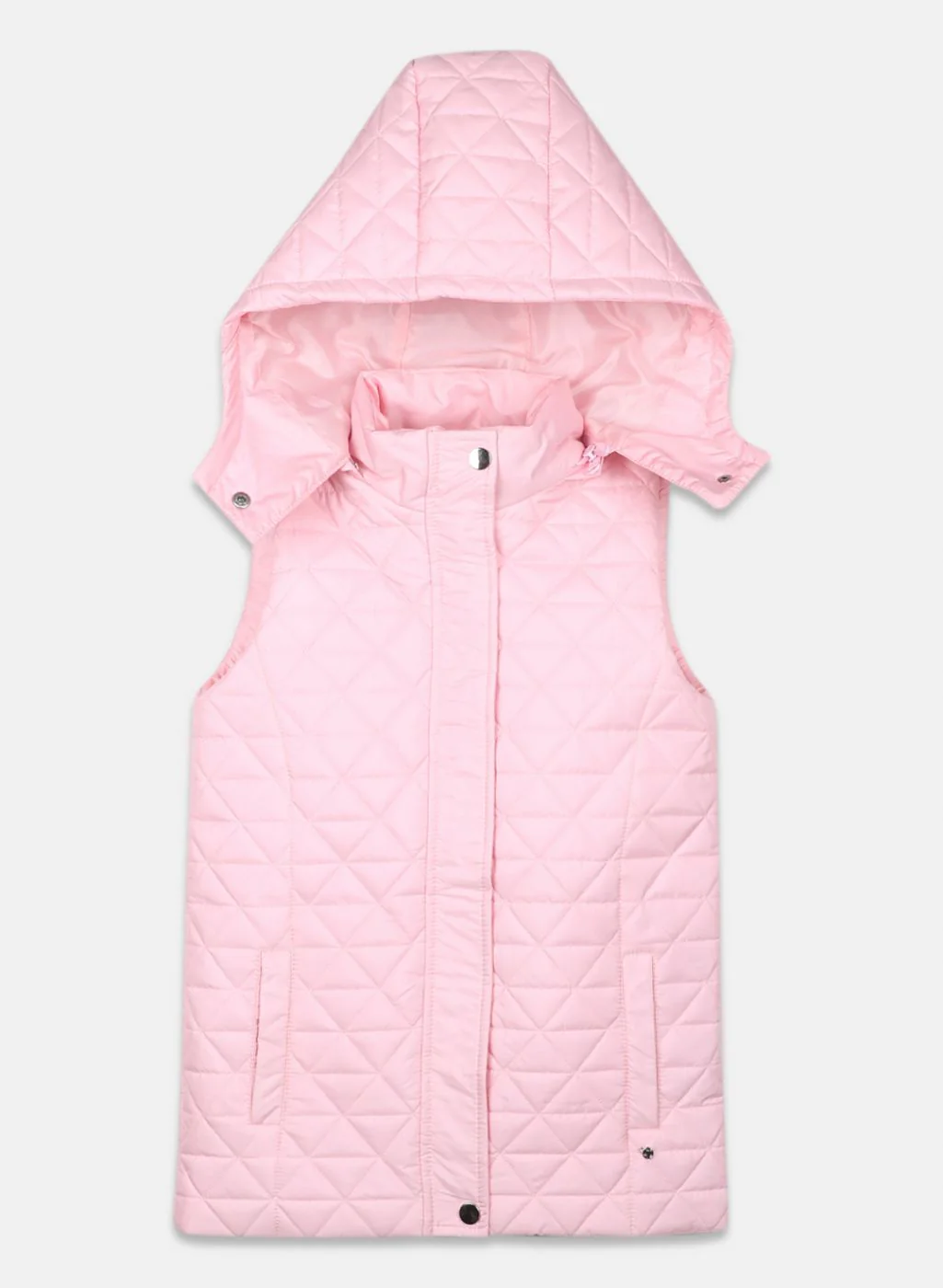 Girls Pink Solid Jacket