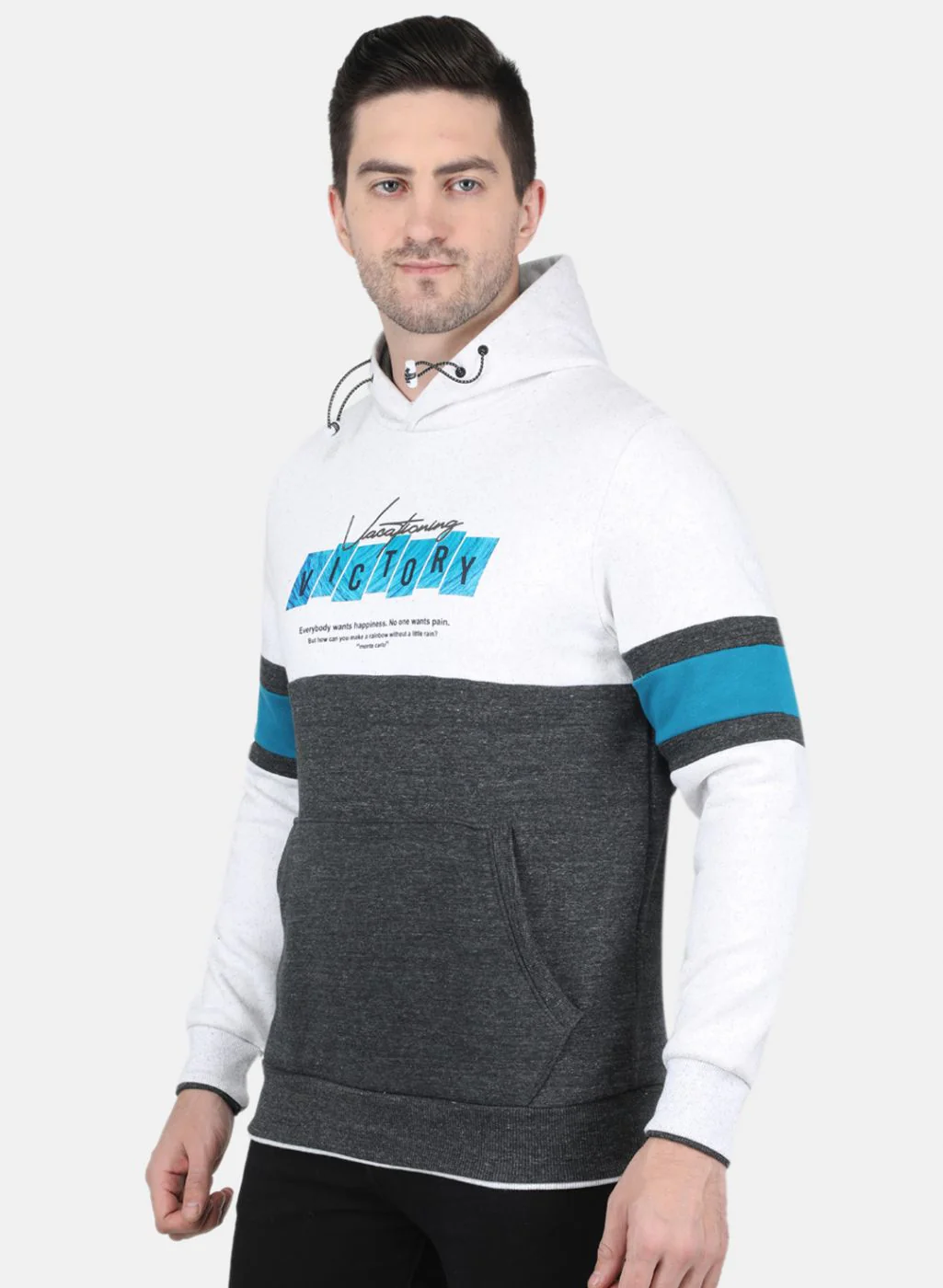 Men Beige Printed Sweatshirt - Image 2