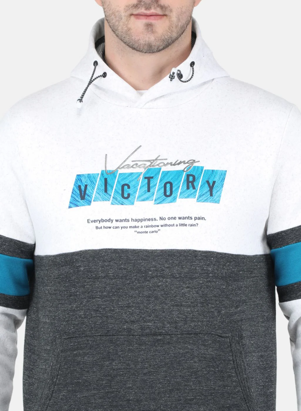 Men Beige Printed Sweatshirt - Image 5