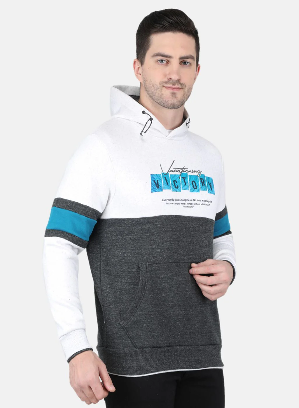 Men Beige Printed Sweatshirt - Image 6