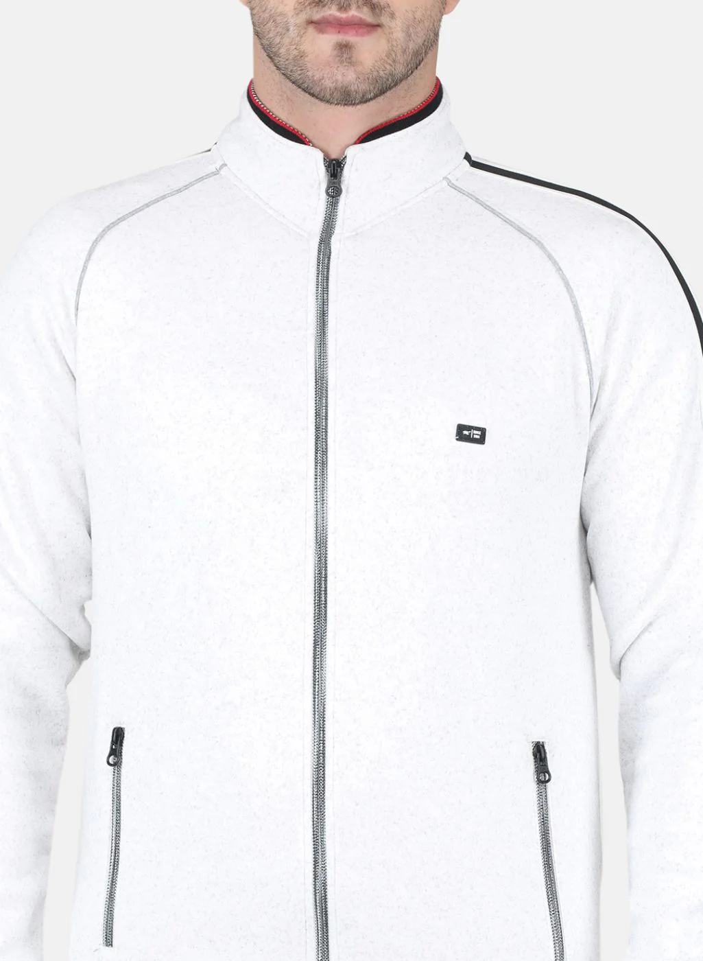 Men Beige Solid Tracksuit - Image 6