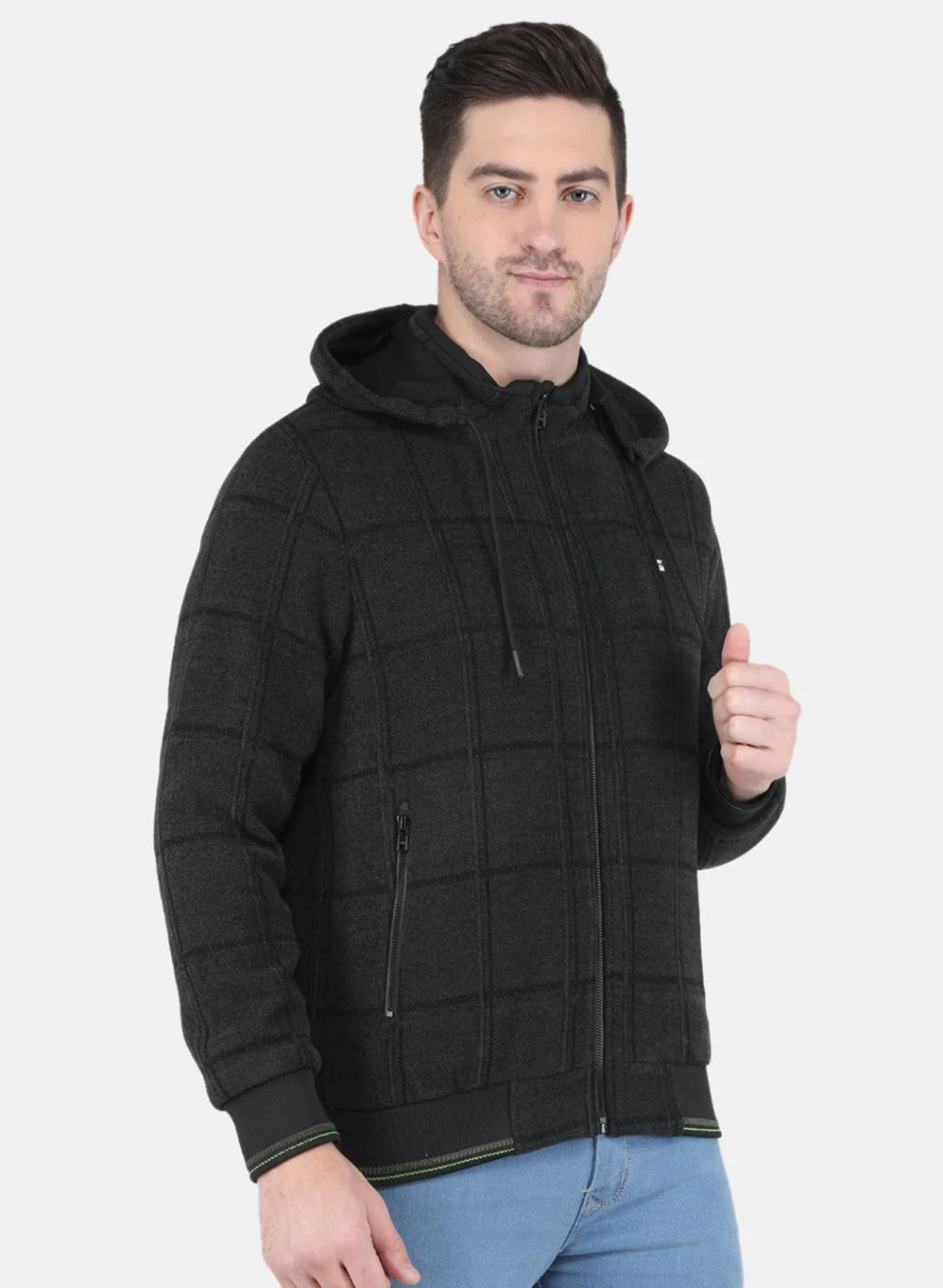 Men Black Jaquard Jacket - Image 6