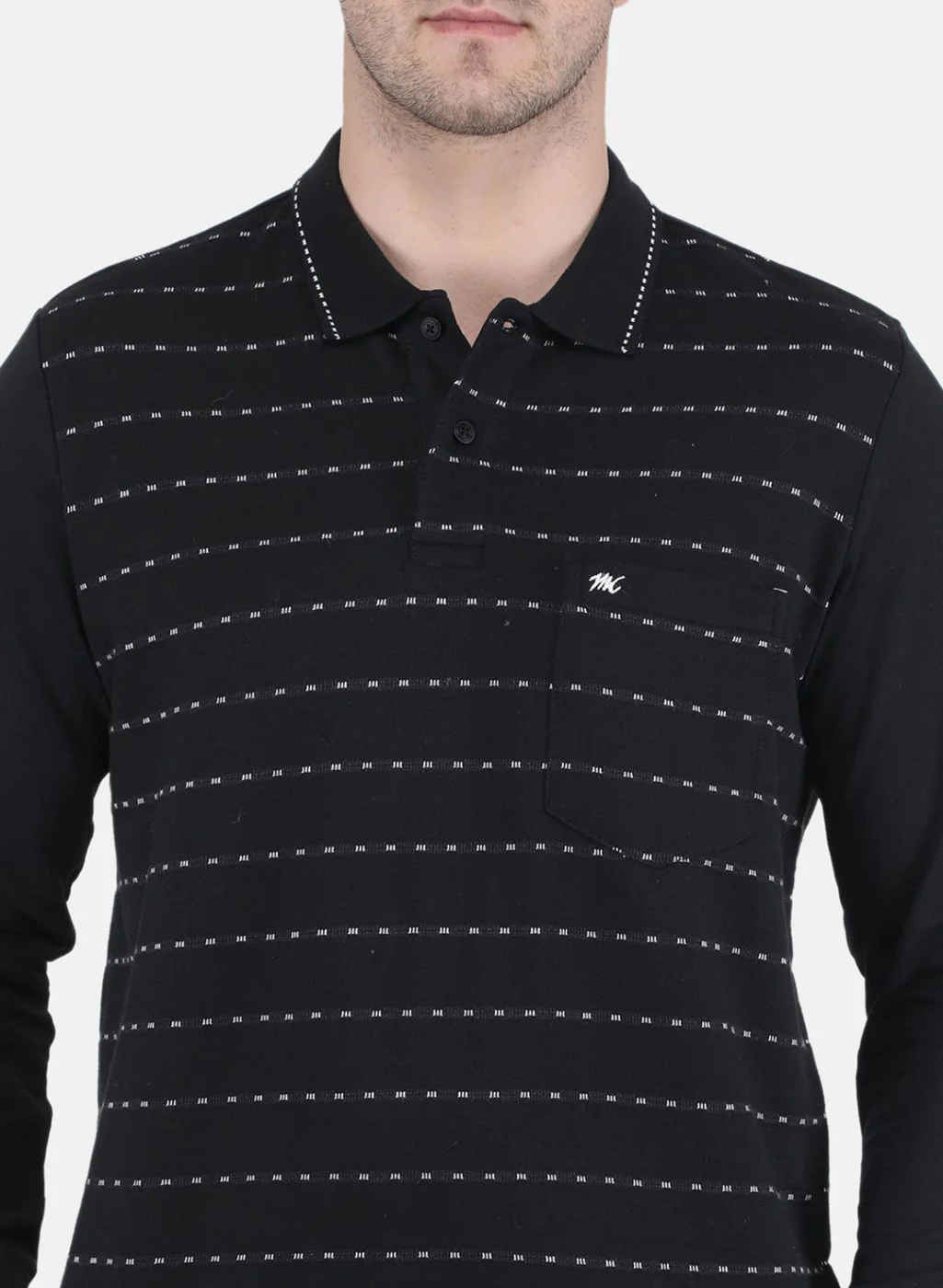 Men Black Jaquard Tracksuit - Image 5