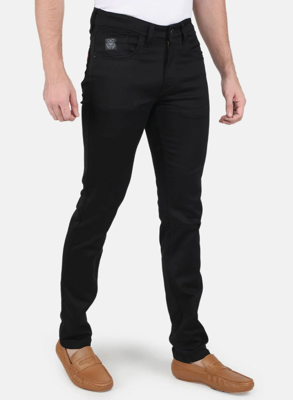 Men Black NArrow Fit Denim - Image 6