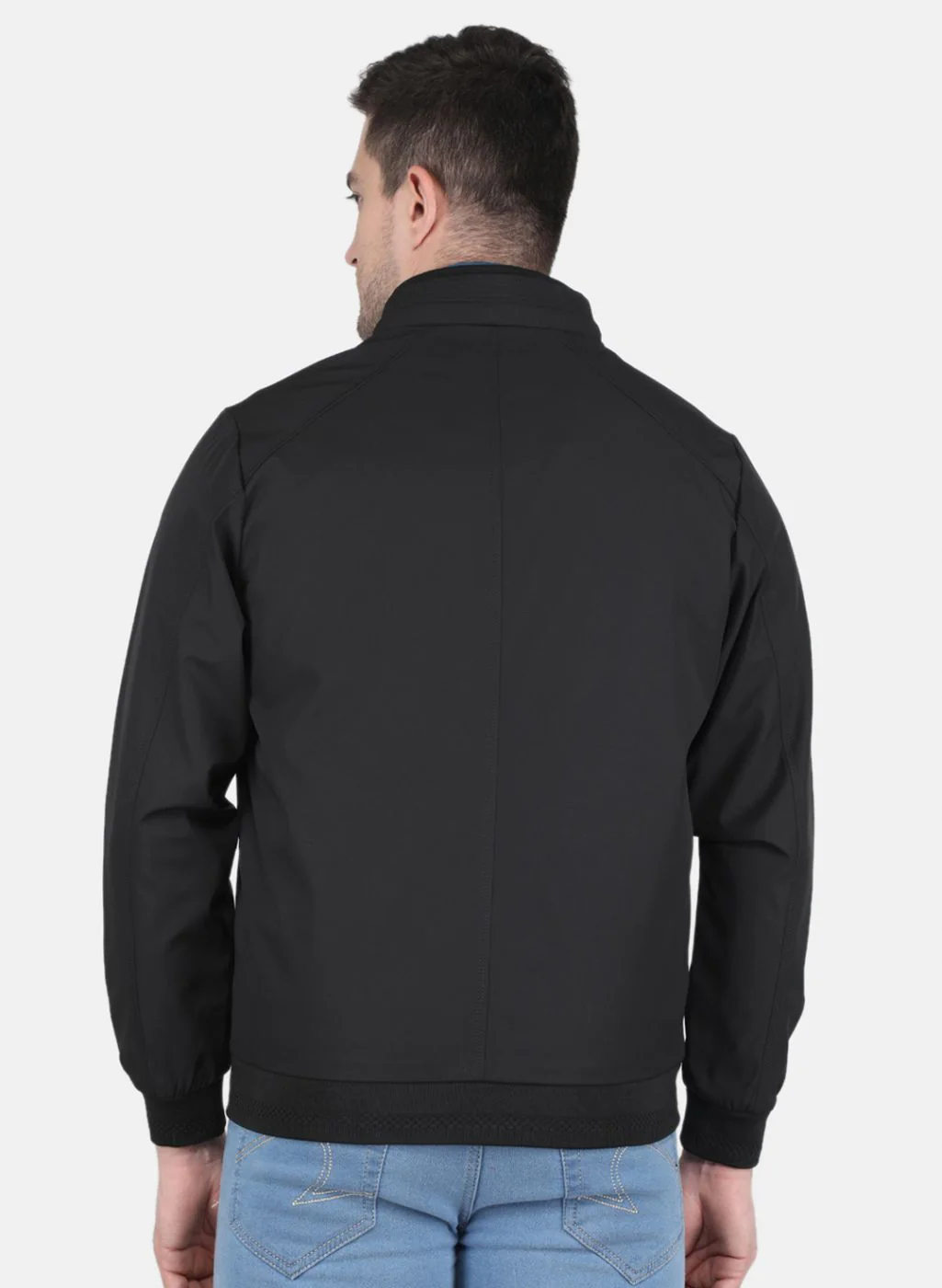 Men Black Printed Jacket - Image 3