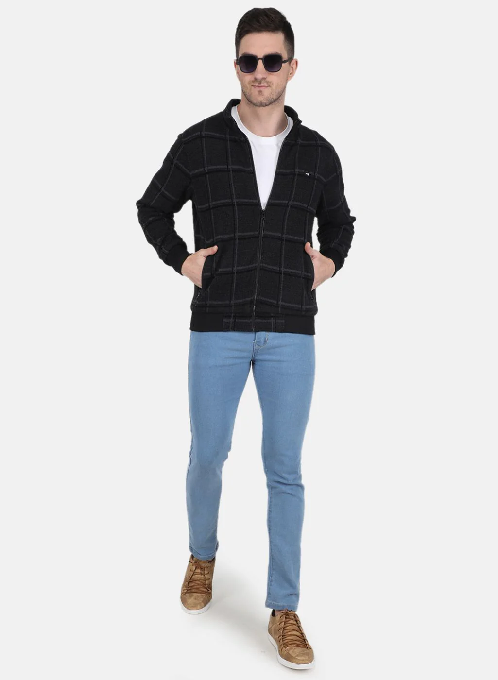 Men Black Printed Jacket - Image 4