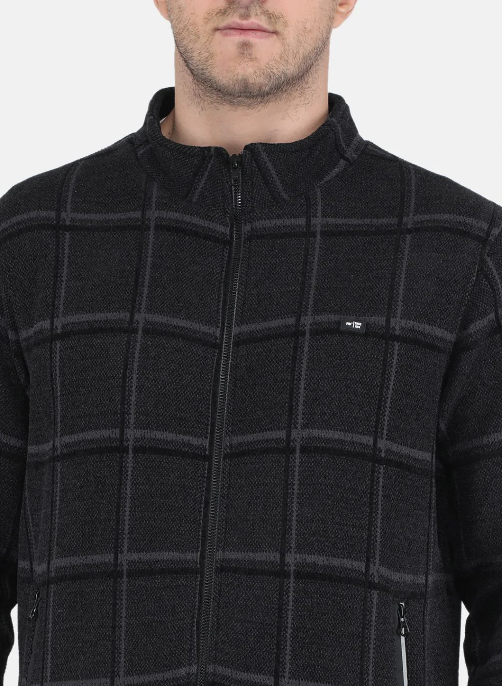 Men Black Printed Jacket - Image 5