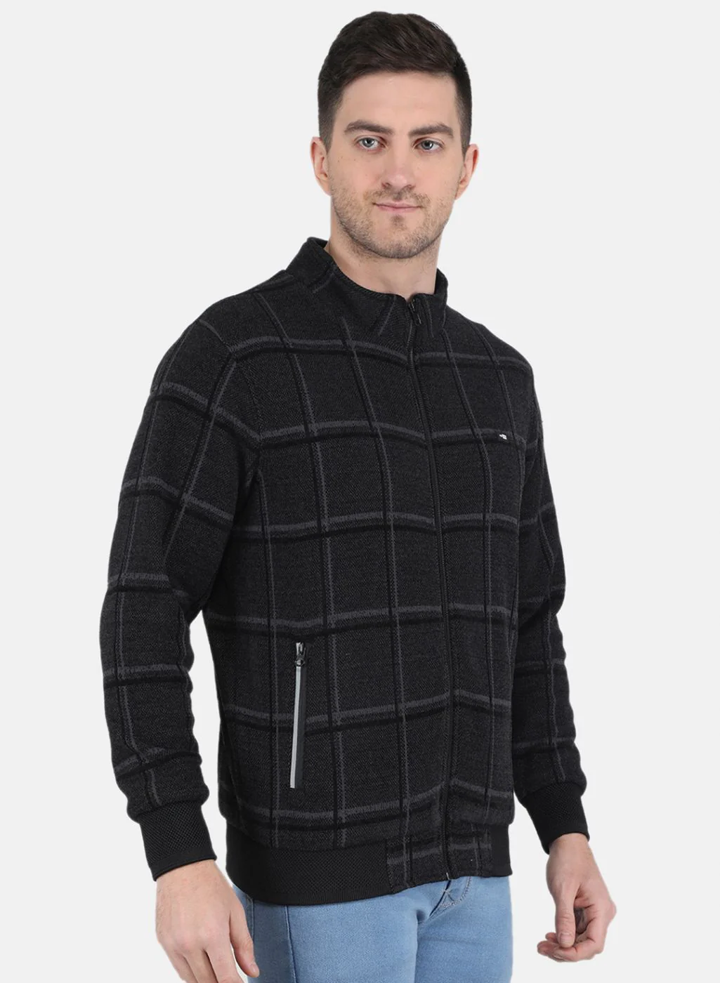 Men Black Printed Jacket - Image 6