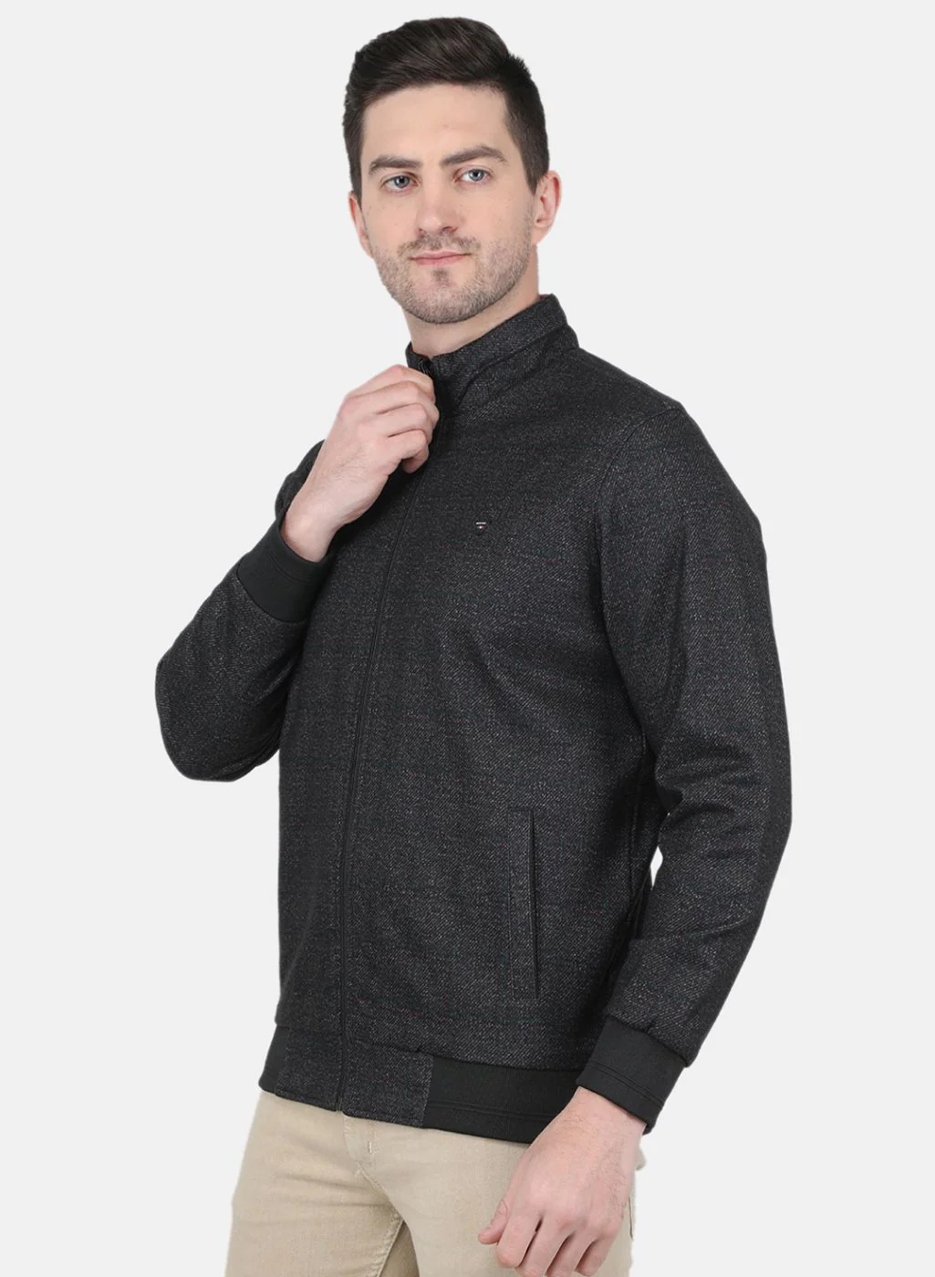 Men Black Printed Jacket - Image 2