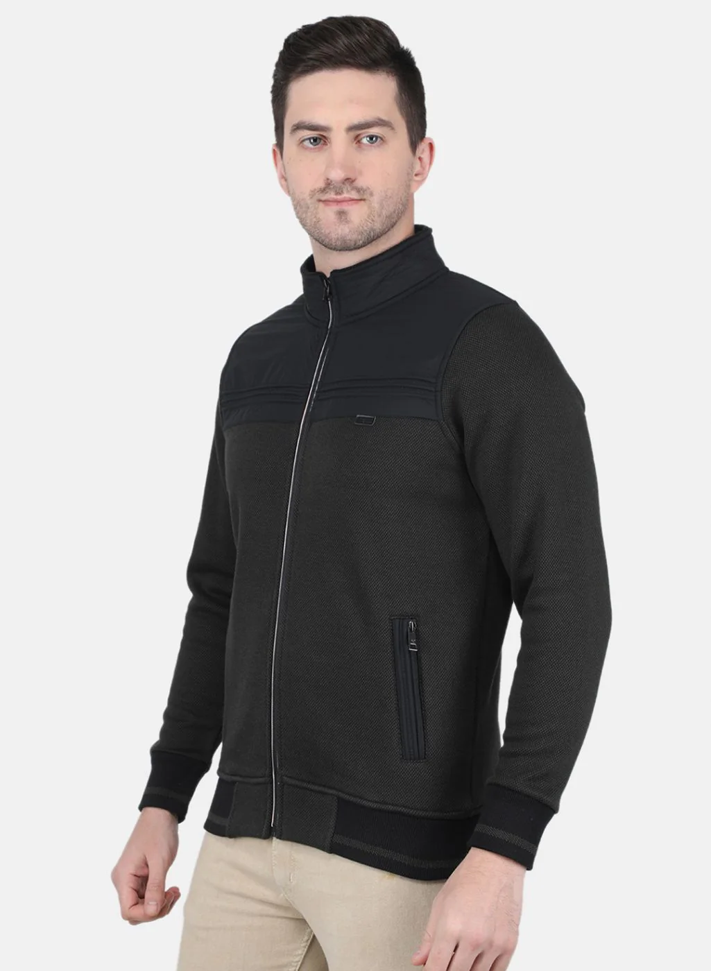 Men Black Printed Sweatshirt - Image 2