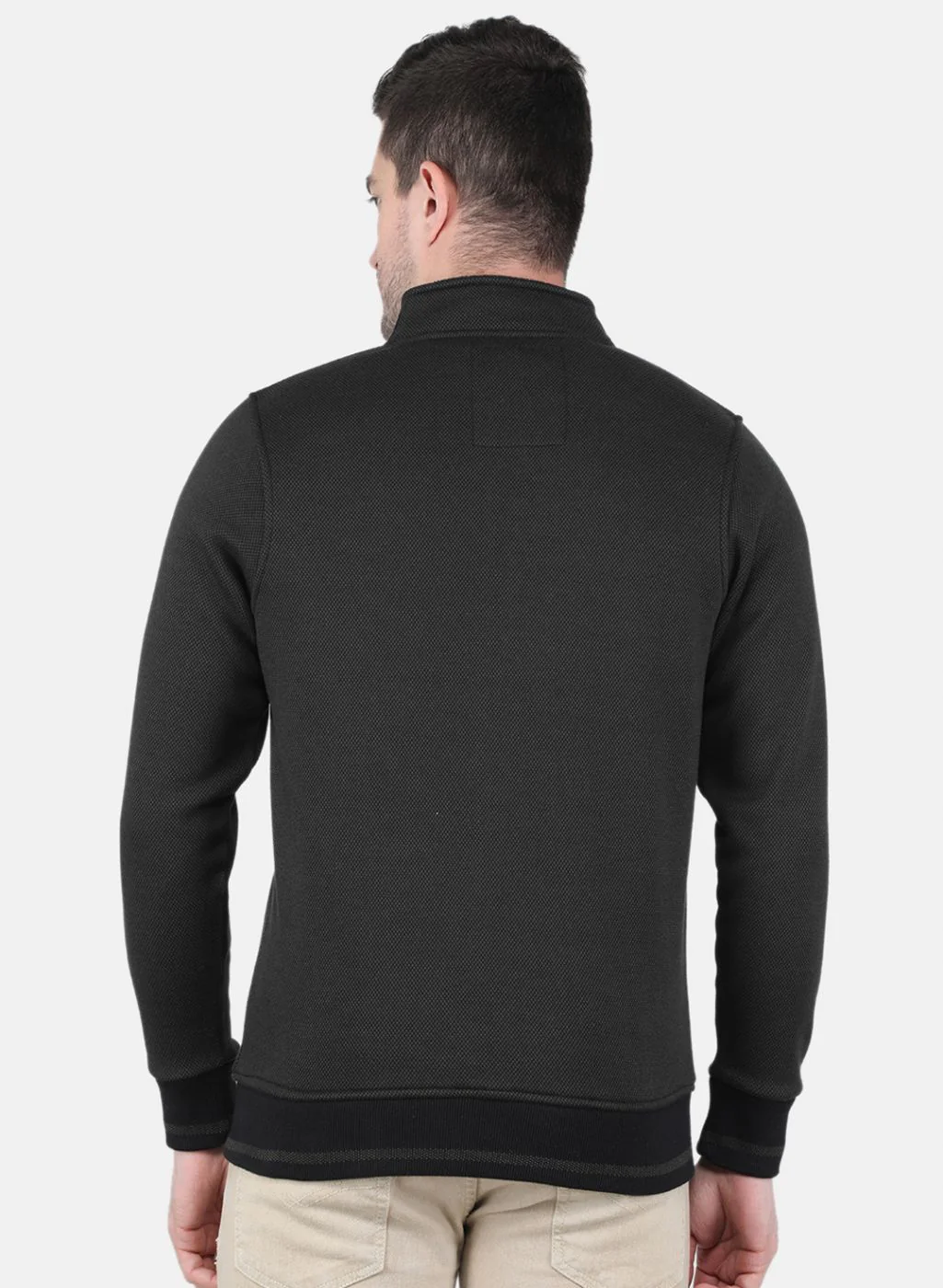 Men Black Printed Sweatshirt - Image 3