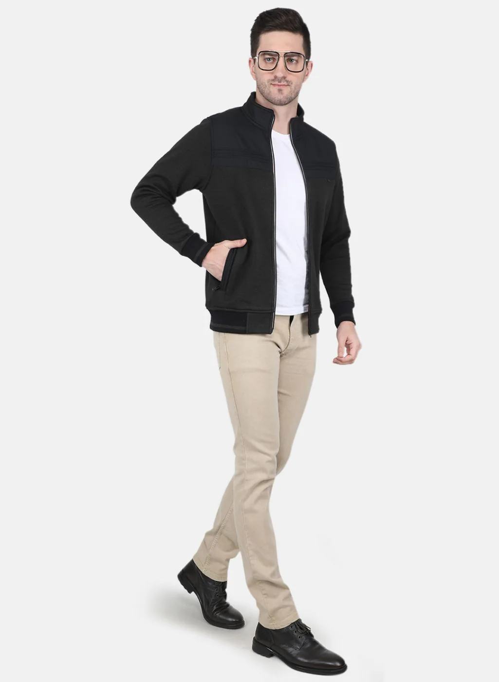 Men Black Printed Sweatshirt - Image 4