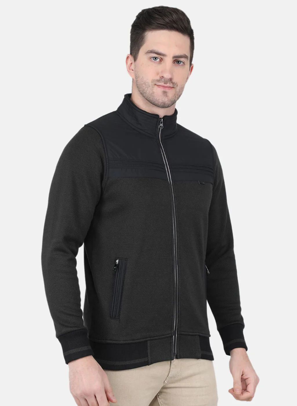 Men Black Printed Sweatshirt - Image 6