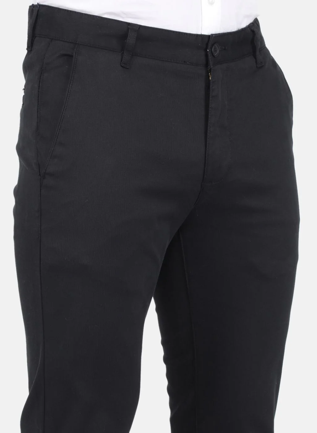 Men Black Smart Fit Trouser - Image 5
