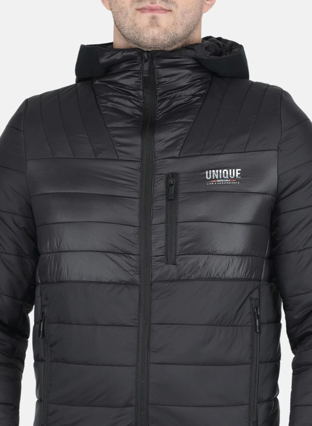 Men Black Solid Jacket - Image 5