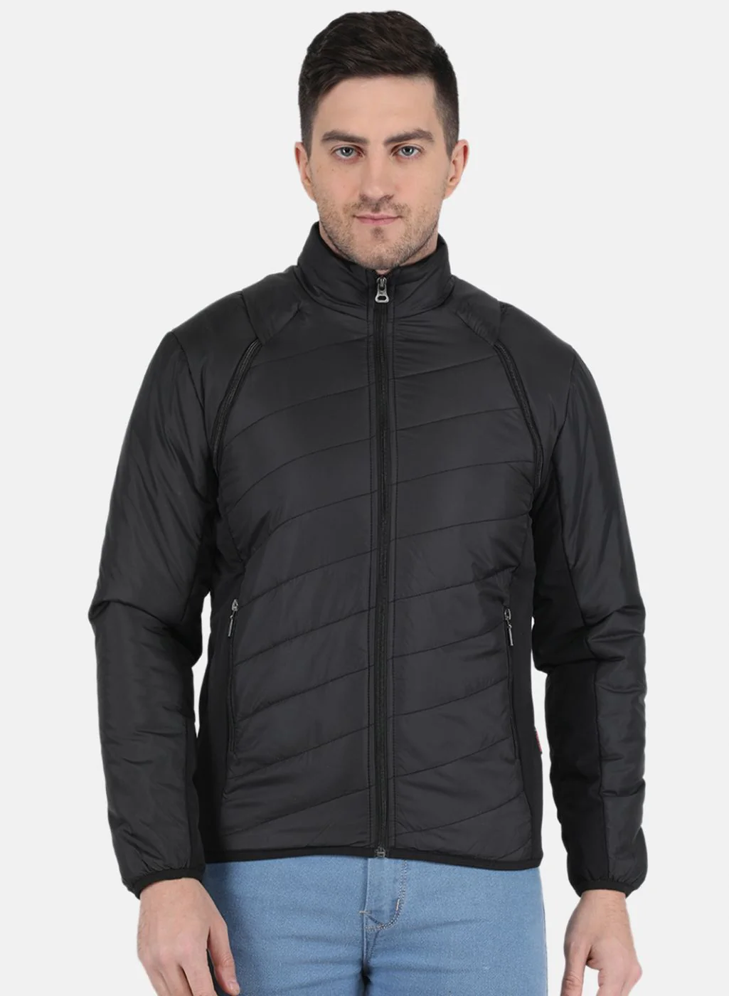 Men Black Solid Jacket
