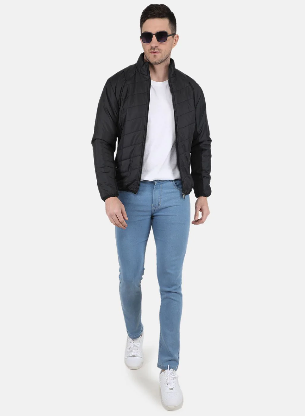 Men Black Solid Jacket - Image 4