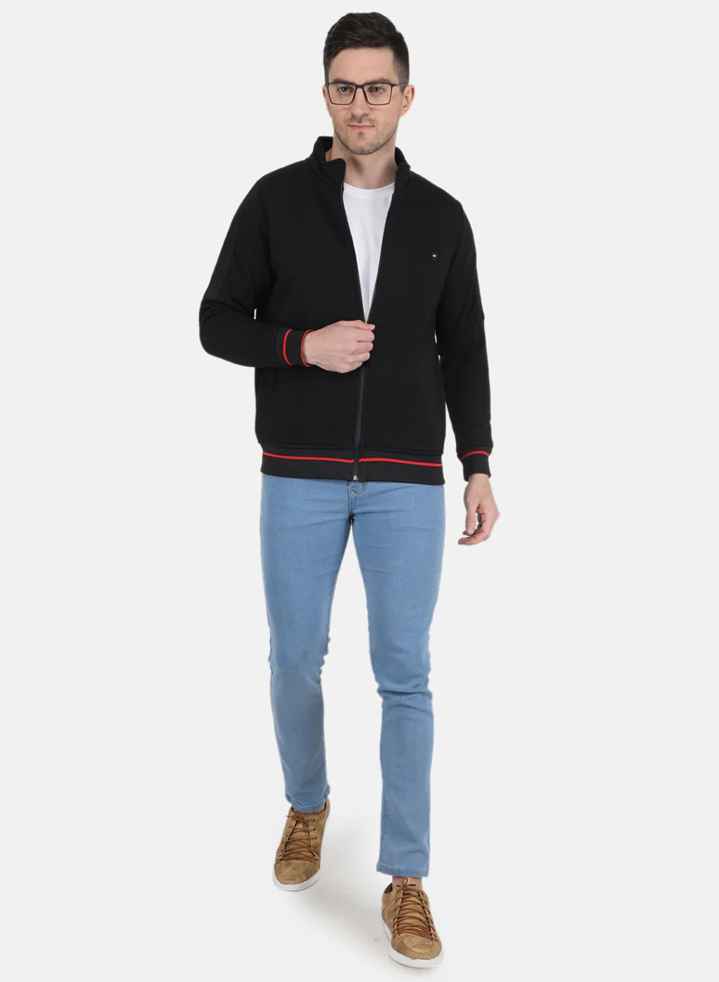 Men Black Solid Sweatshirt - Image 4