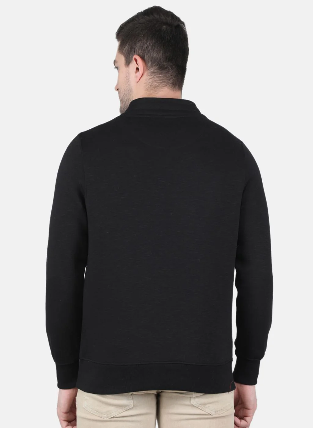 Men Black Solid T-Shirt - Image 3