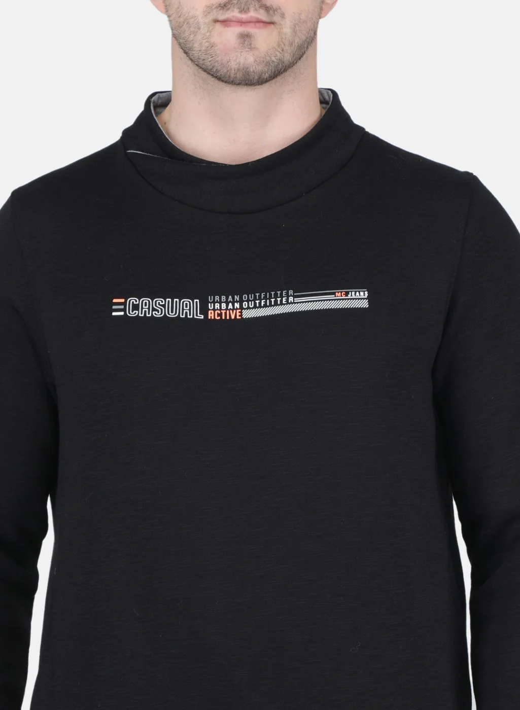 Men Black Solid T-Shirt - Image 5