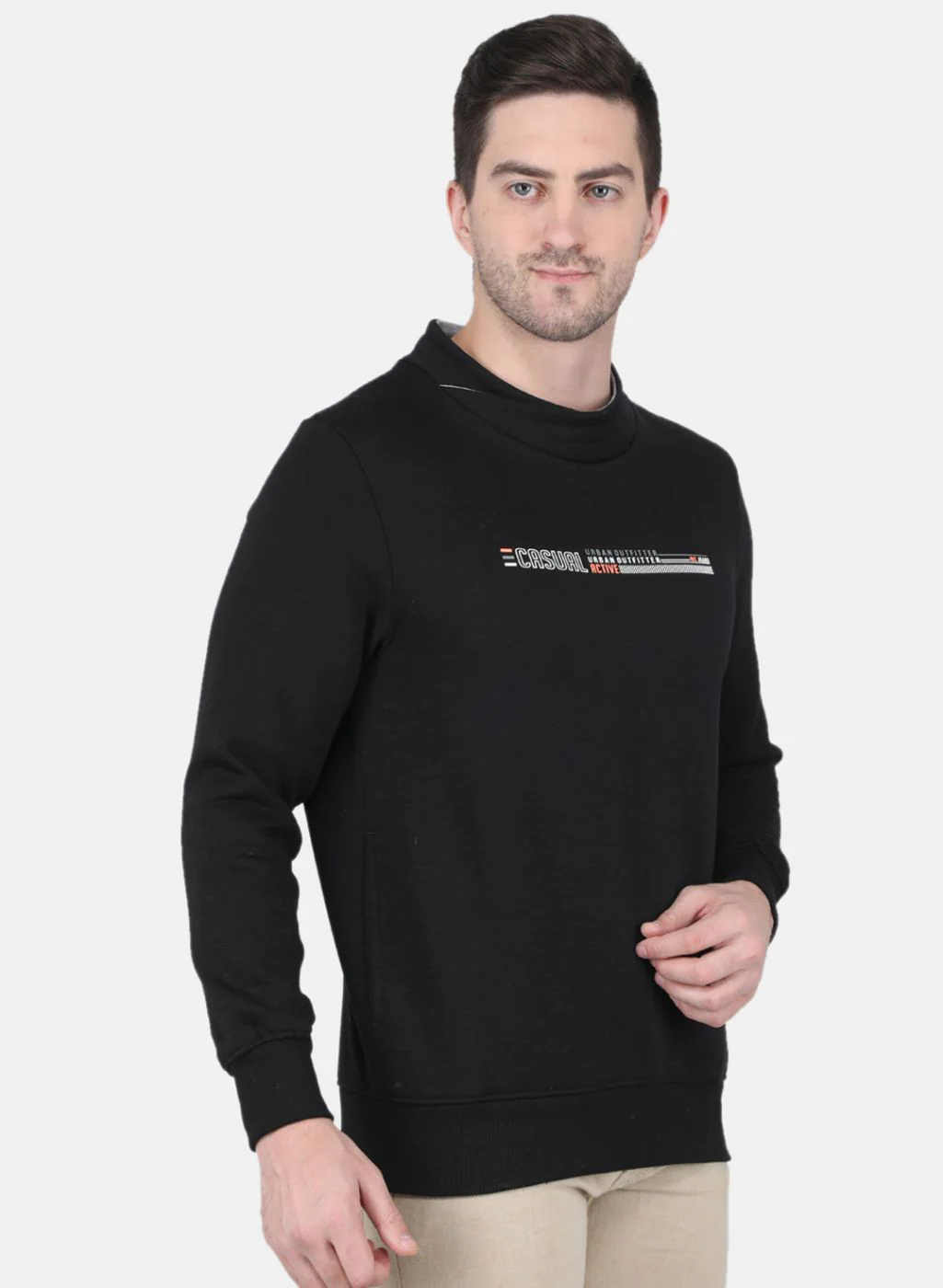 Men Black Solid T-Shirt - Image 6