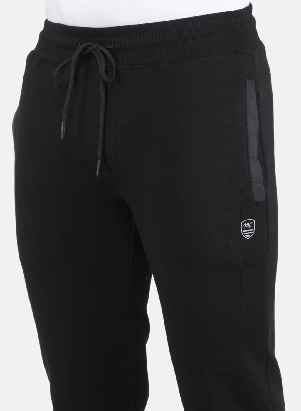 Men Black Solid Tracksuit - Image 5