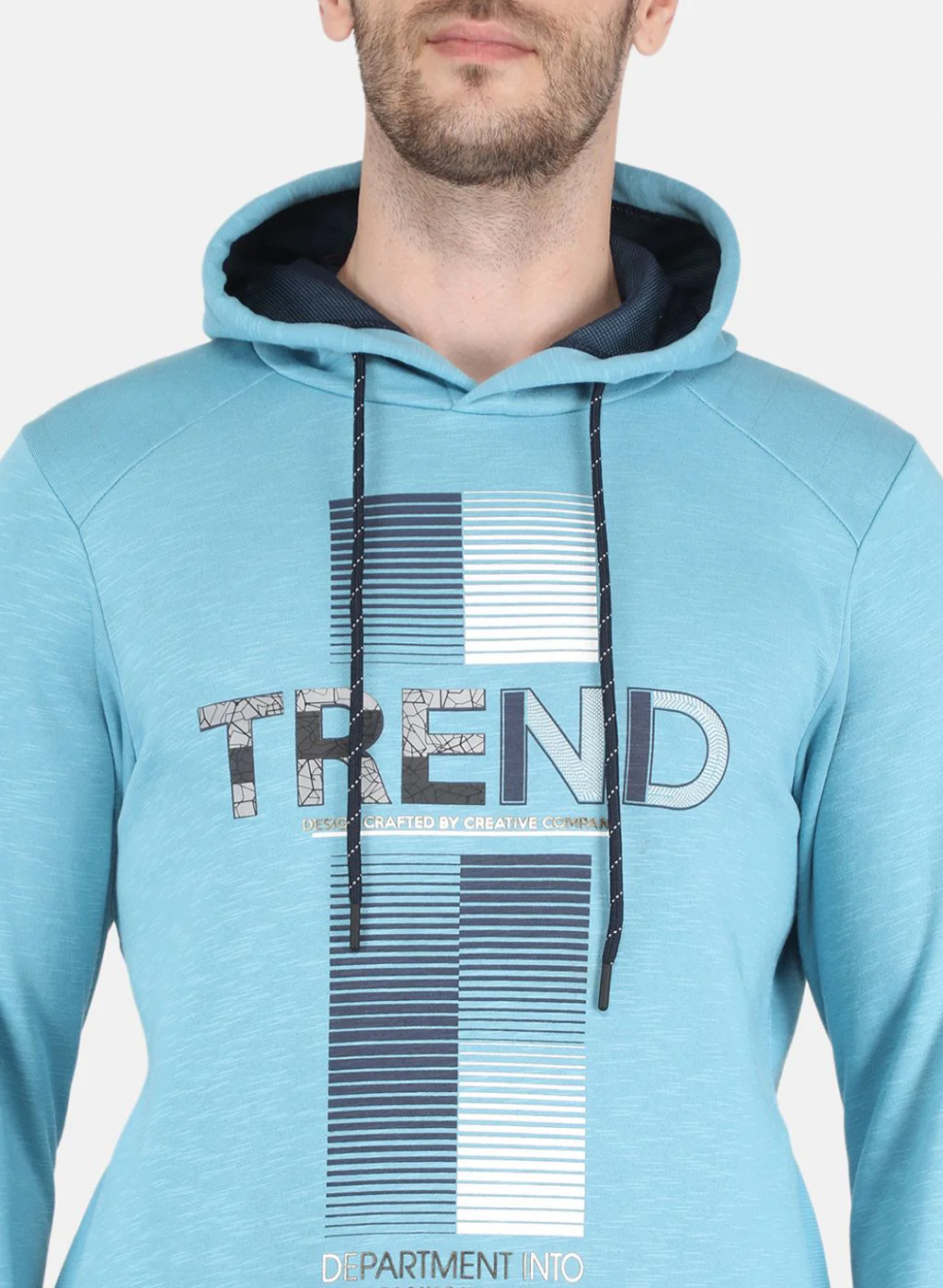 Men Blue Printed Sweatshirt - Image 5