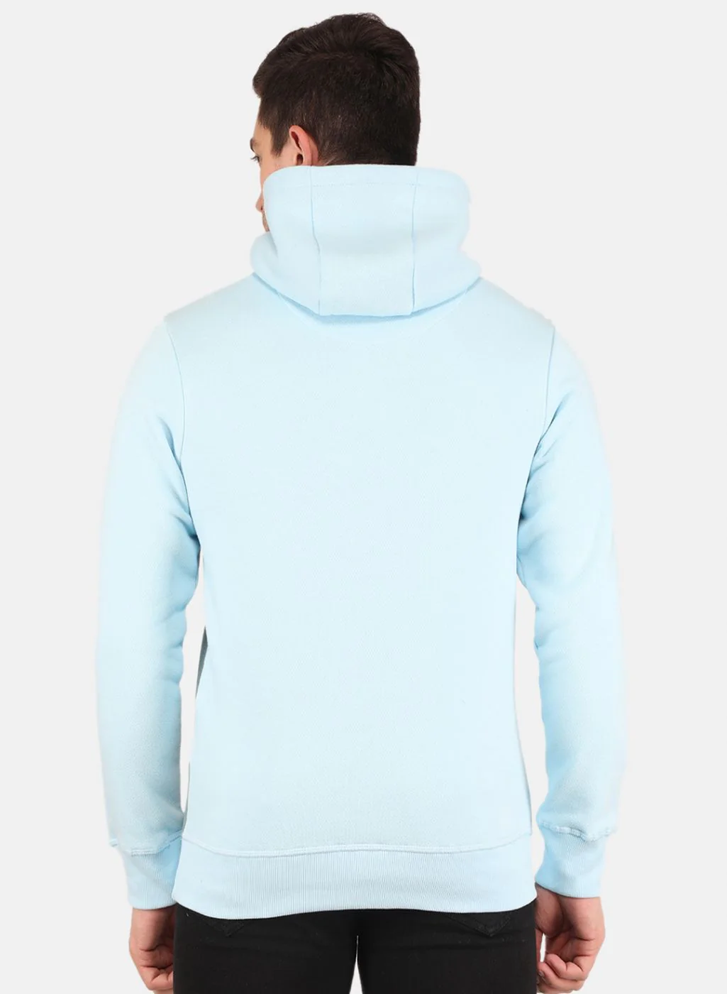 Men Blue Printed Sweatshirt - Image 3