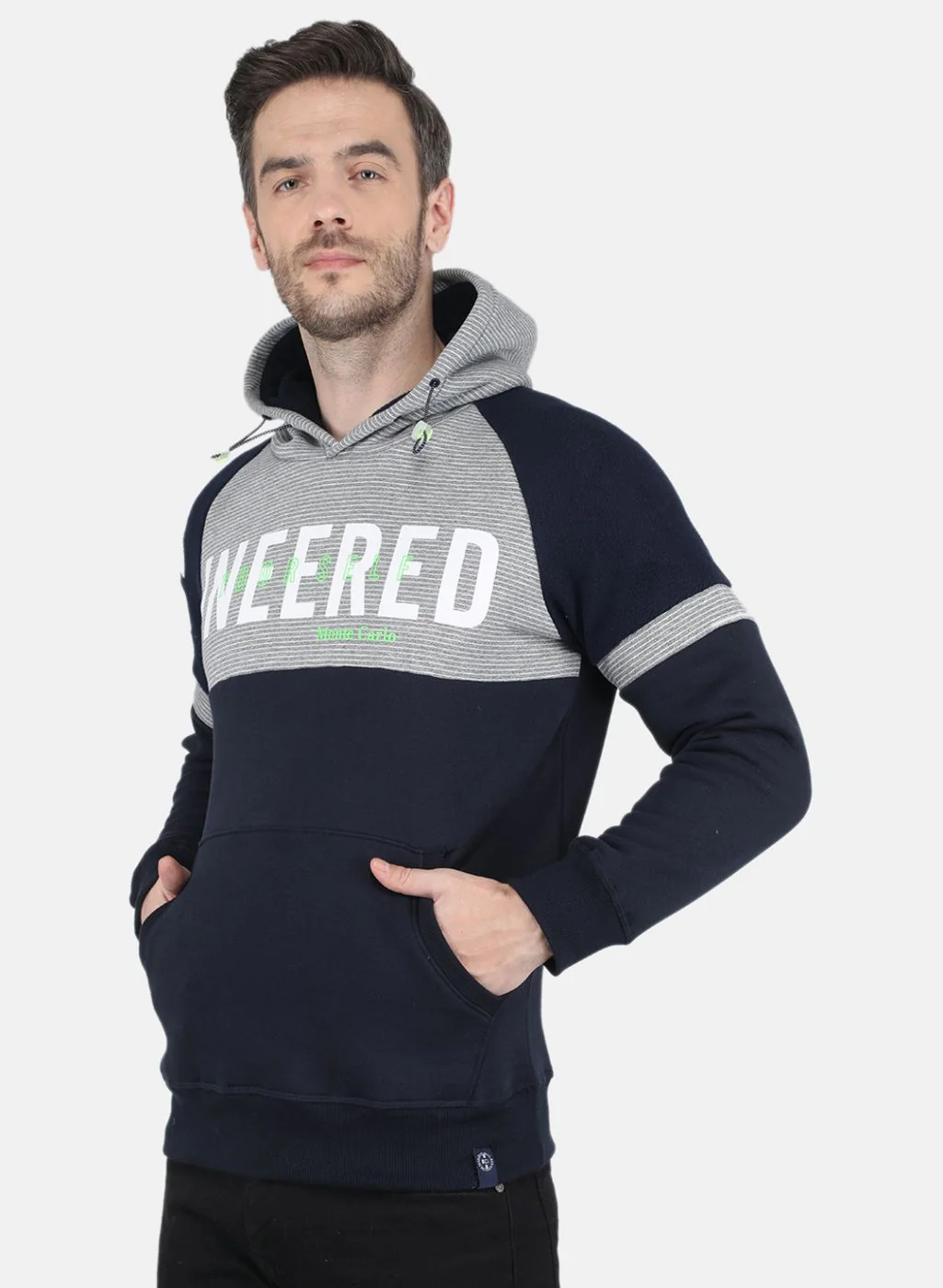Men Blue Printed Sweatshirt - Image 2
