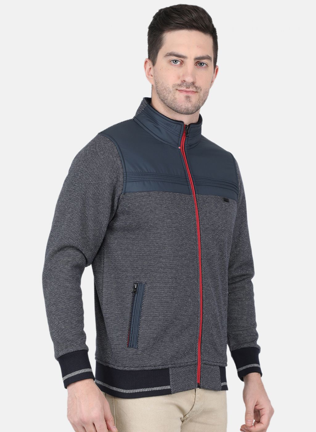 Men Blue Printed Sweatshirt - Image 6
