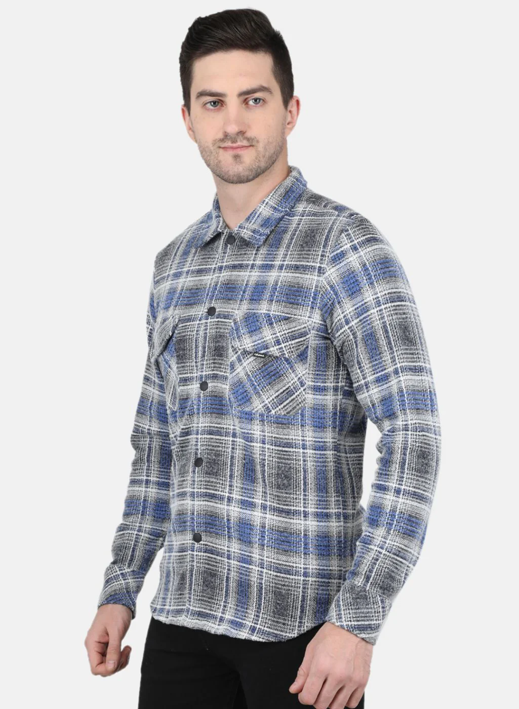 Men Blue Printed Sweatshirt - Image 2