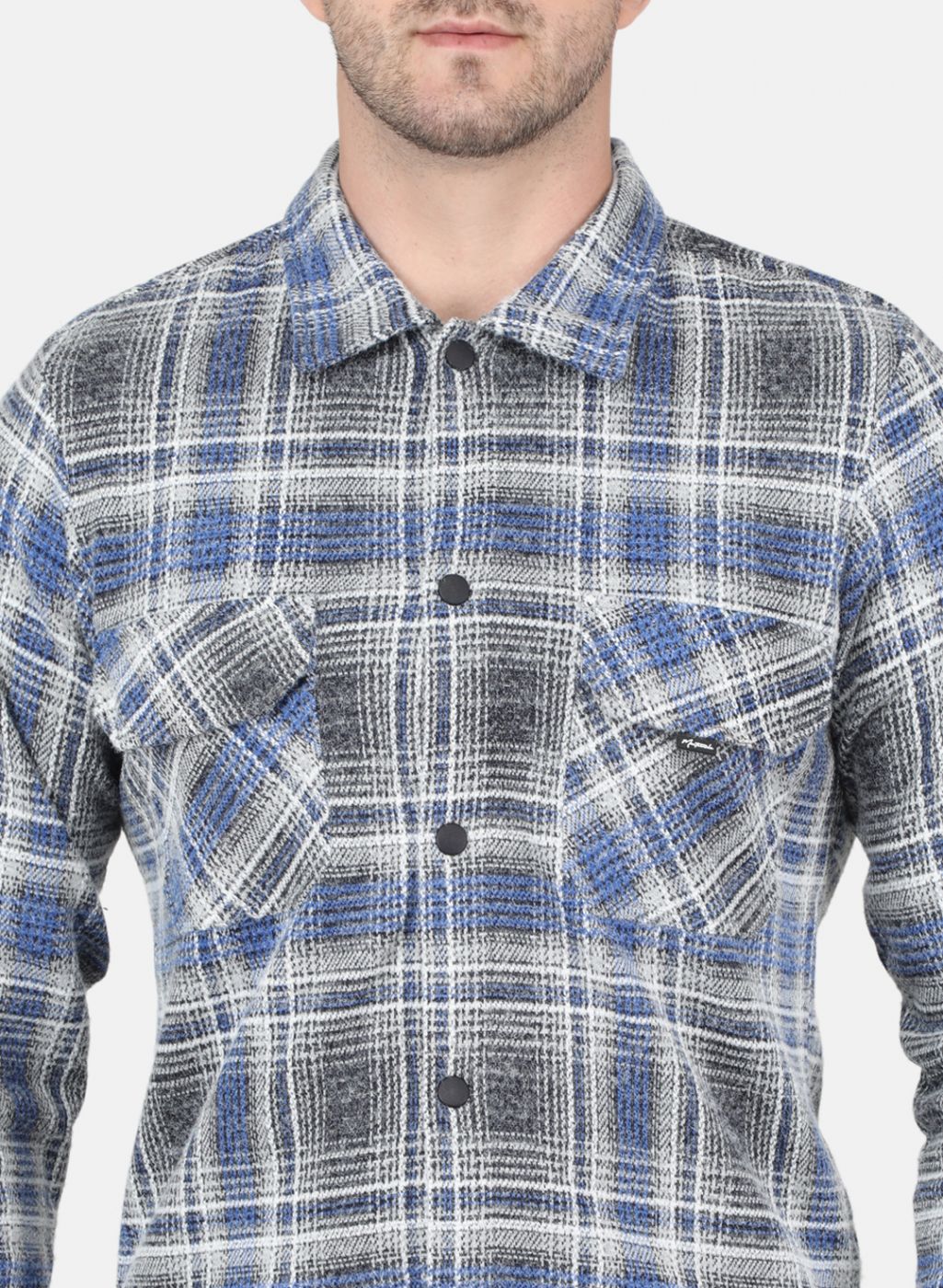 Men Blue Printed Sweatshirt - Image 5