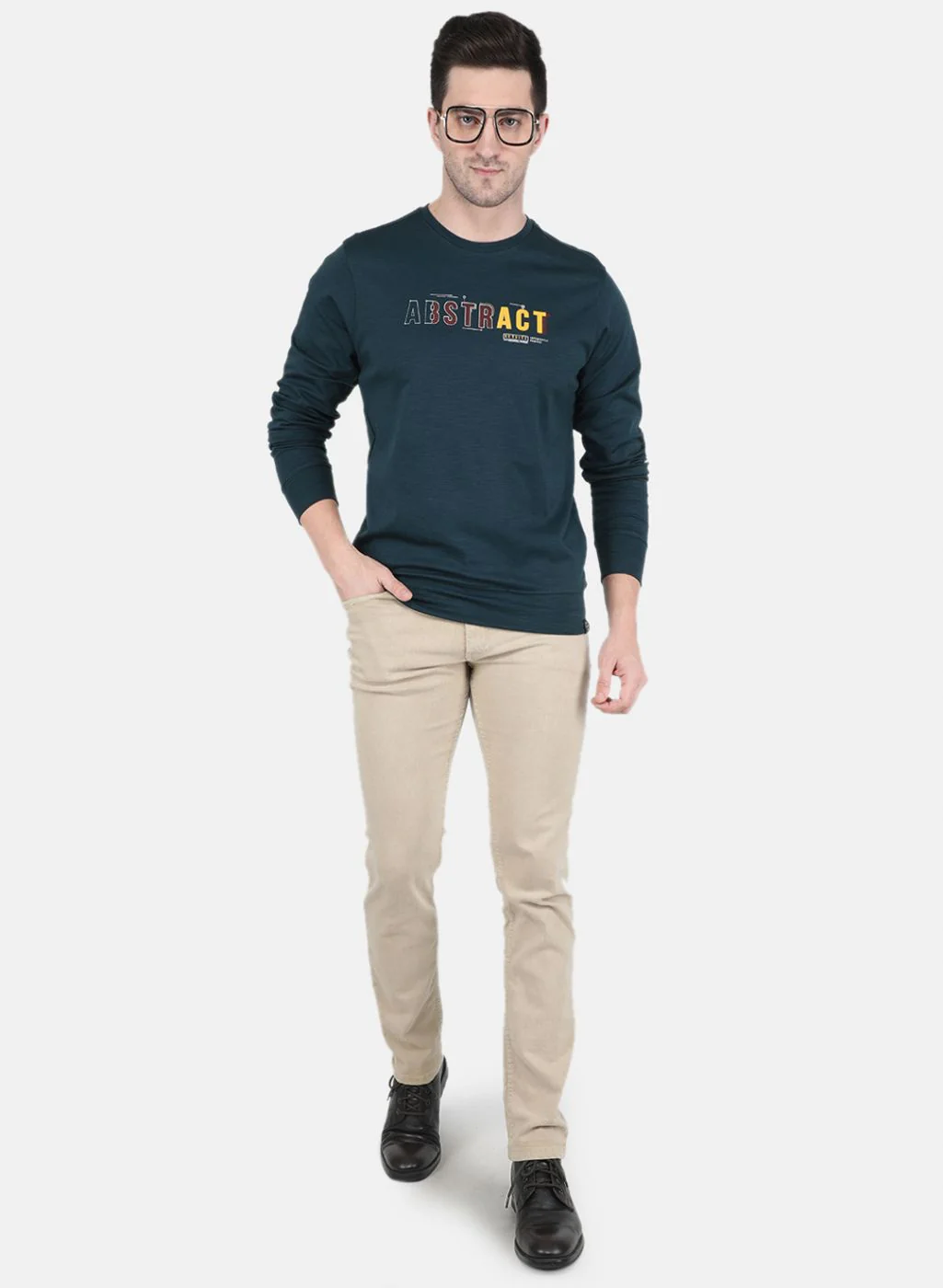 Men Blue Solid Sweatshirt - Image 4