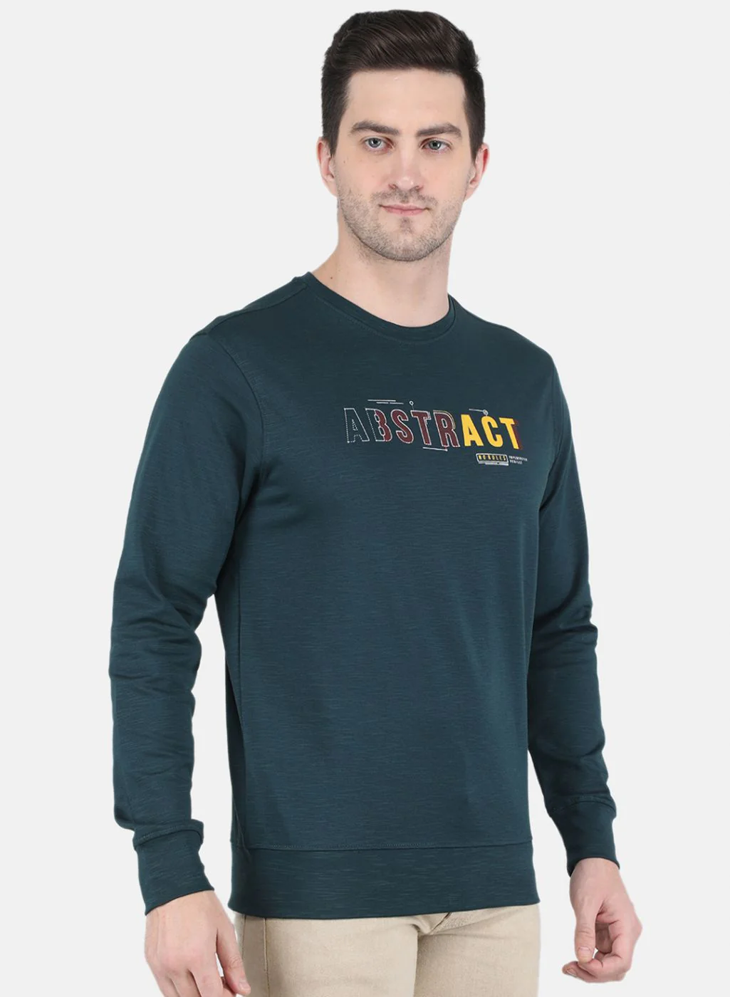 Men Blue Solid Sweatshirt - Image 6