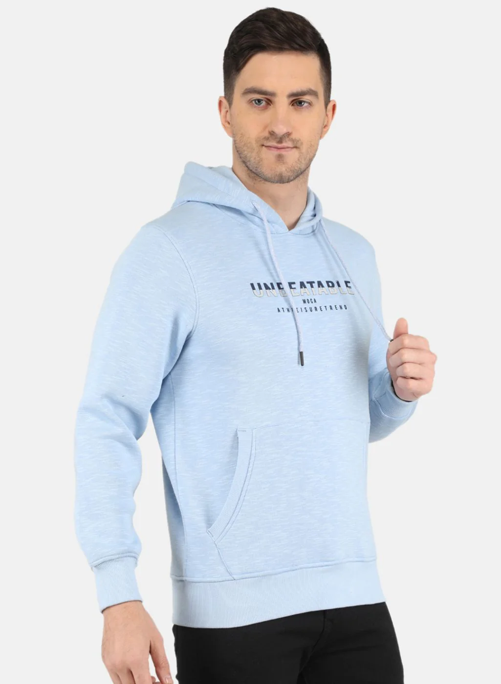 Men Blue Solid Sweatshirt - Image 6
