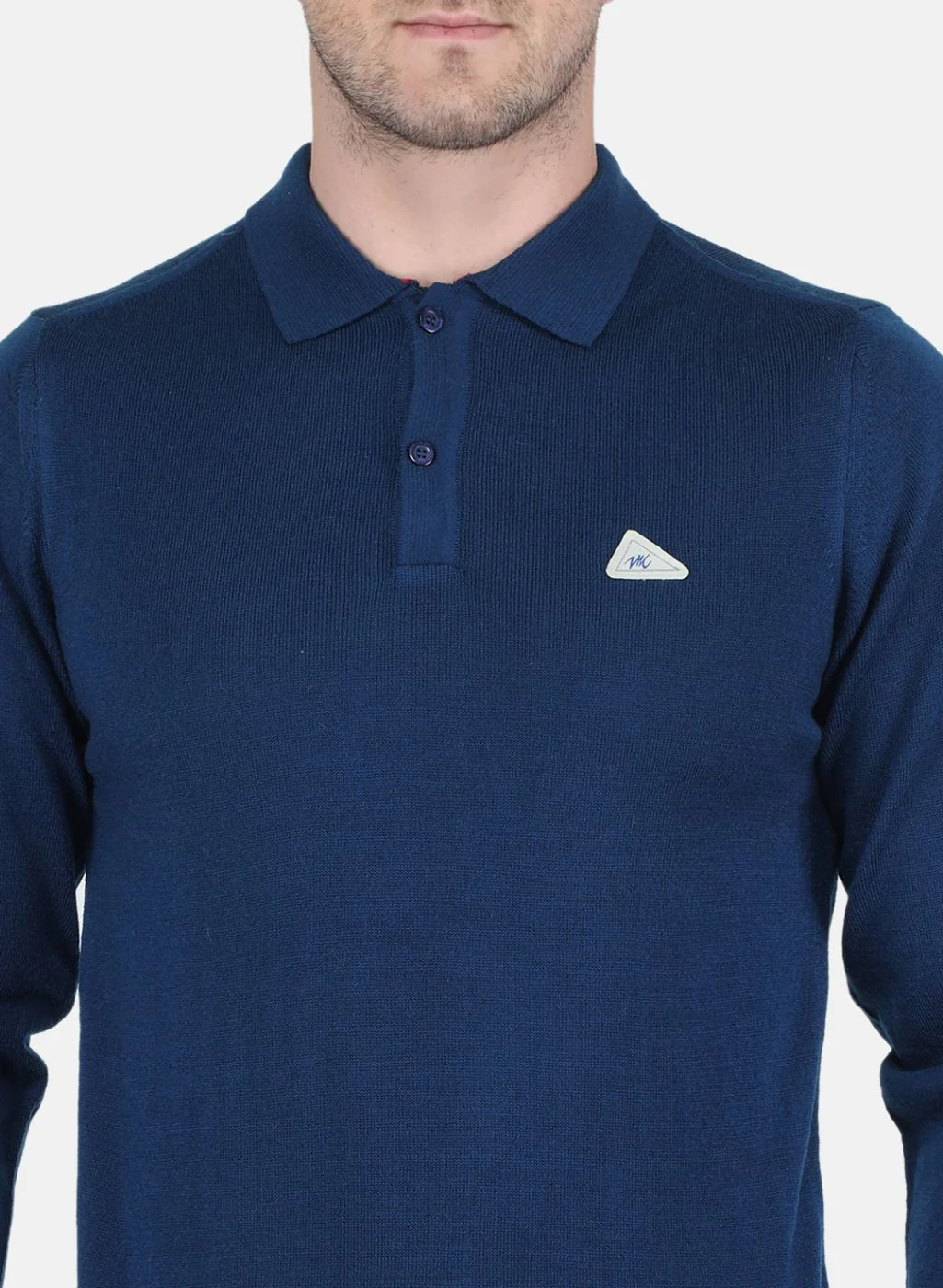 Men Blue Solid T-Shirt - Image 5
