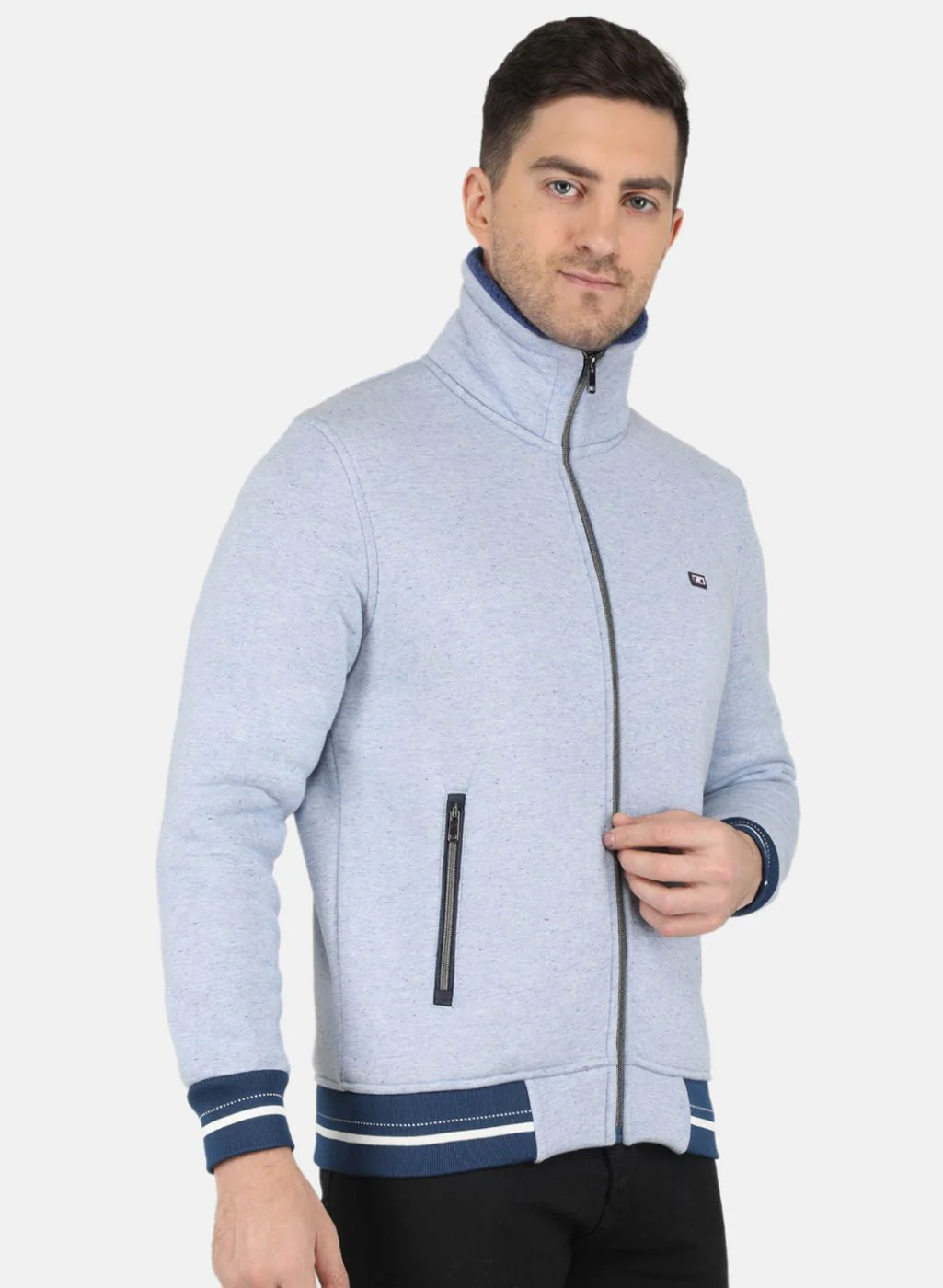 Men Blue Solid T-Shirt - Image 6
