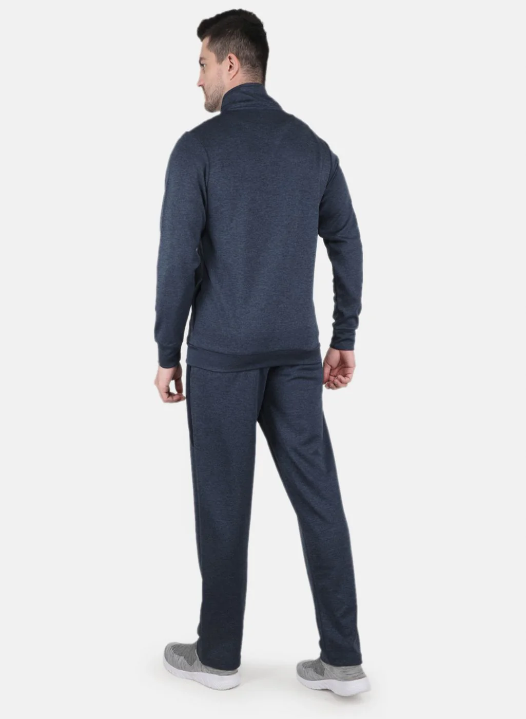 Men Blue Solid Tracksuit - Image 3