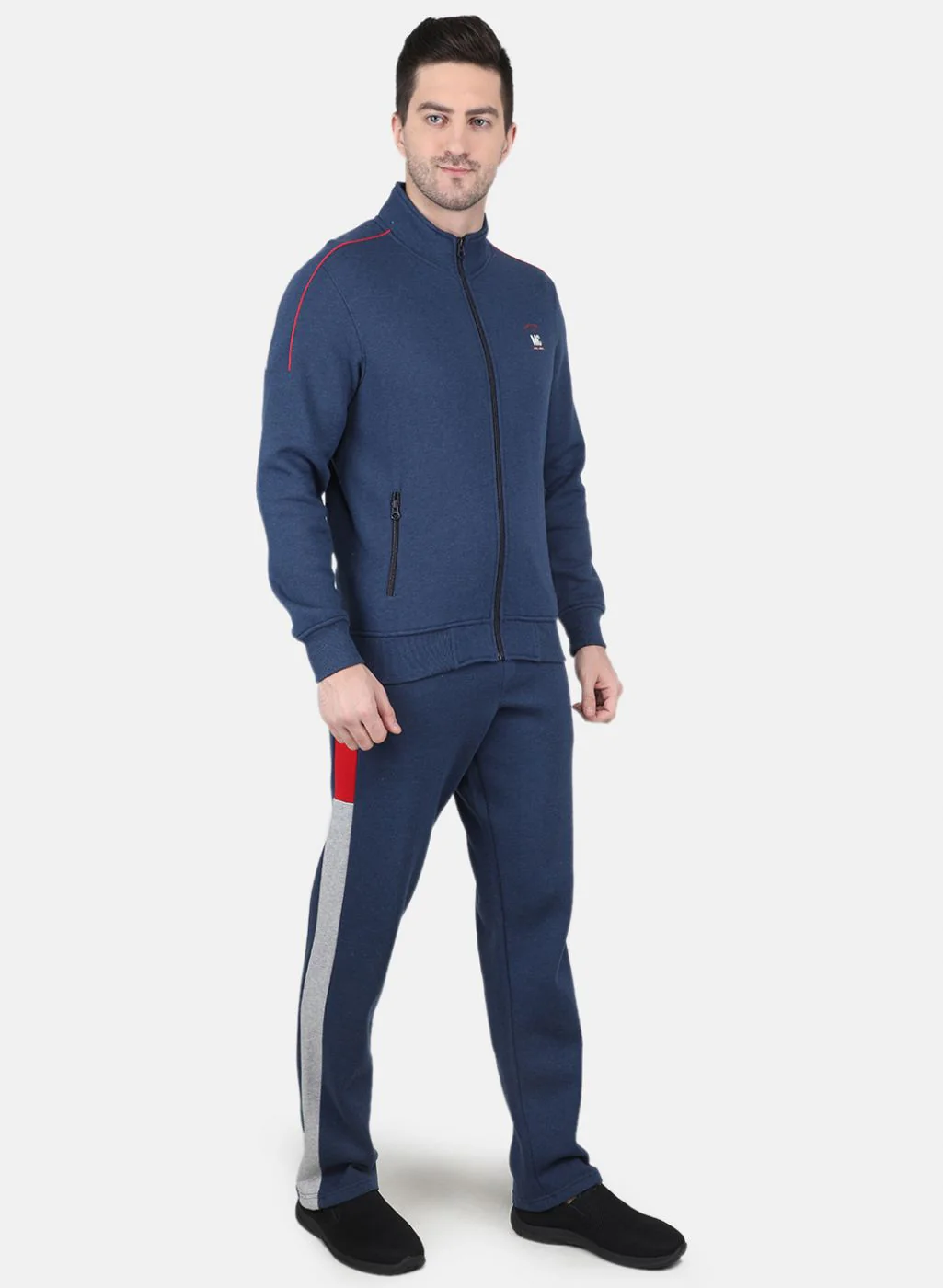Men Blue Solid Tracksuit - Image 7