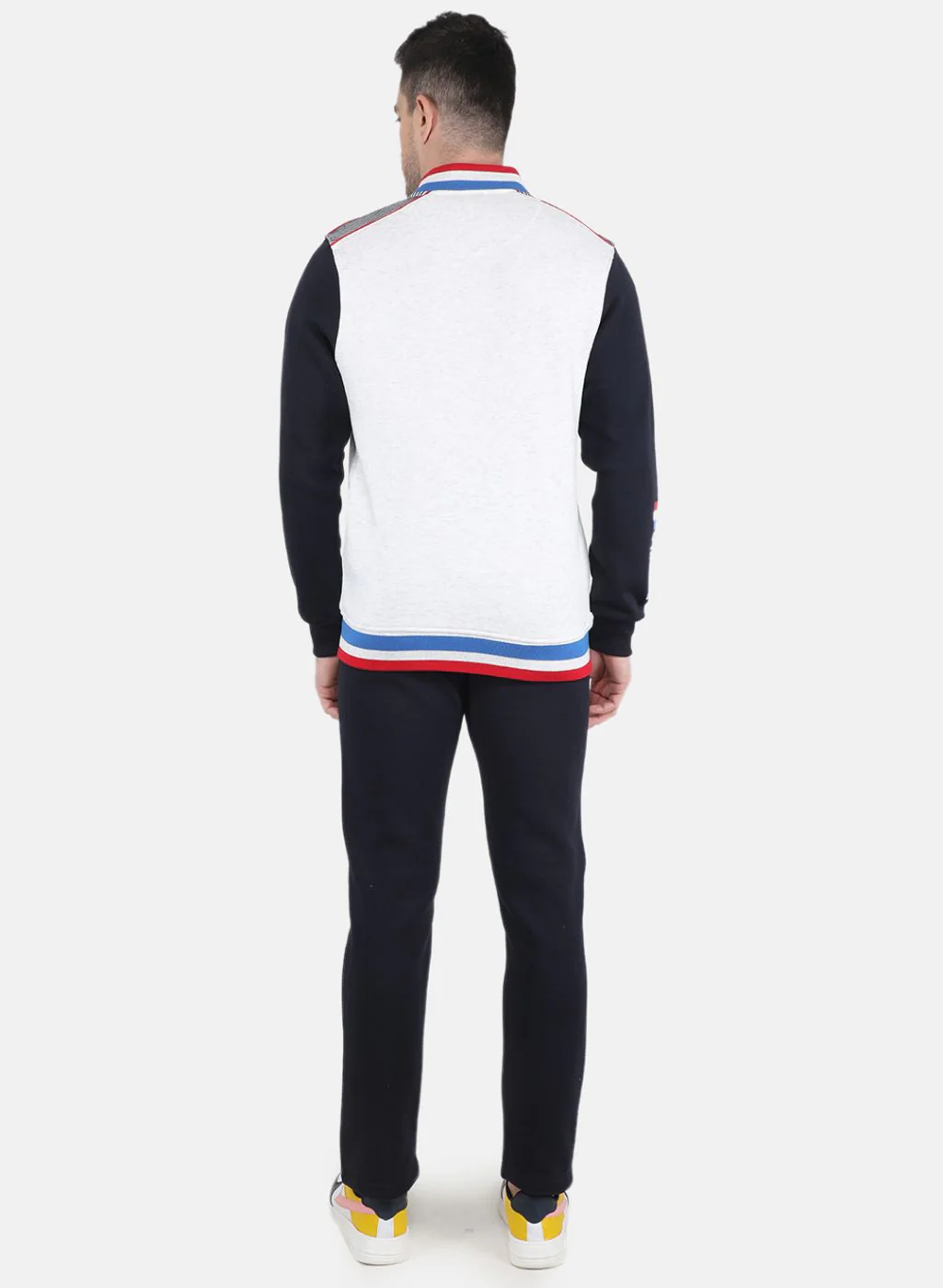 Men Blue Solid Tracksuit - Image 3