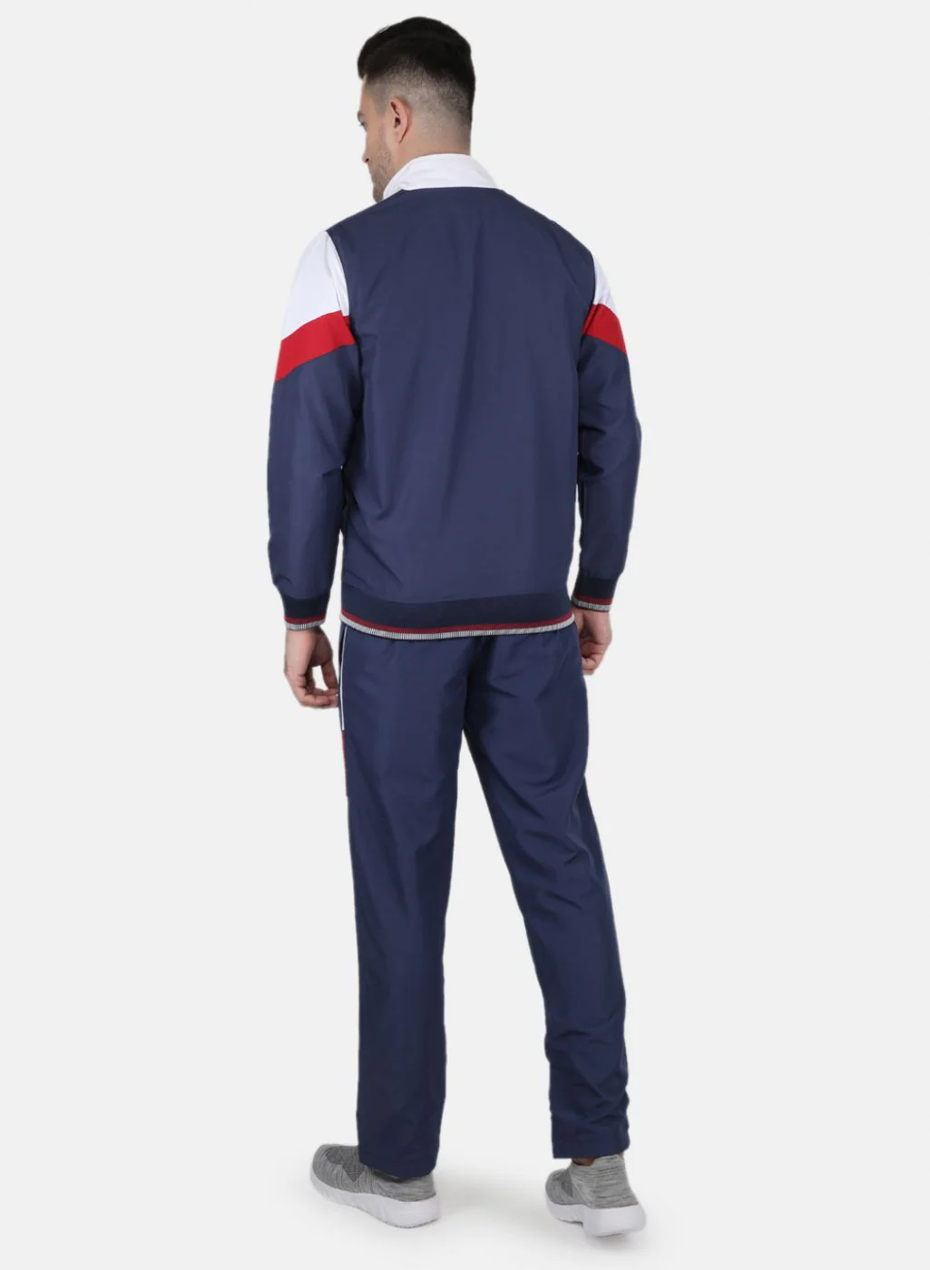 Men Blue Solid Tracksuit - Image 3
