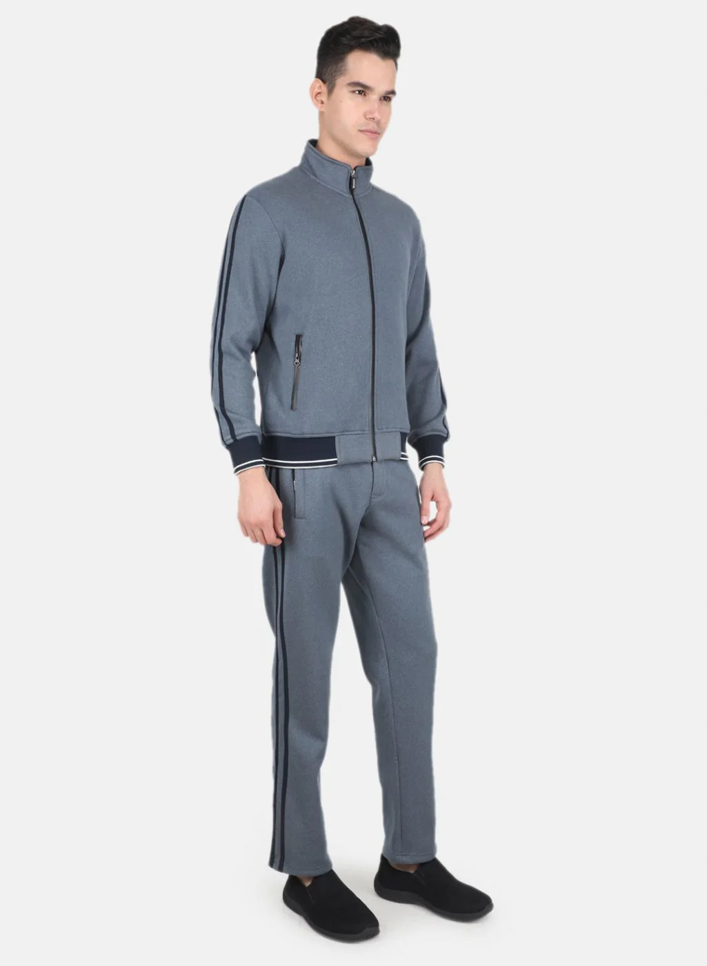 Men Blue Solid Tracksuit - Image 7