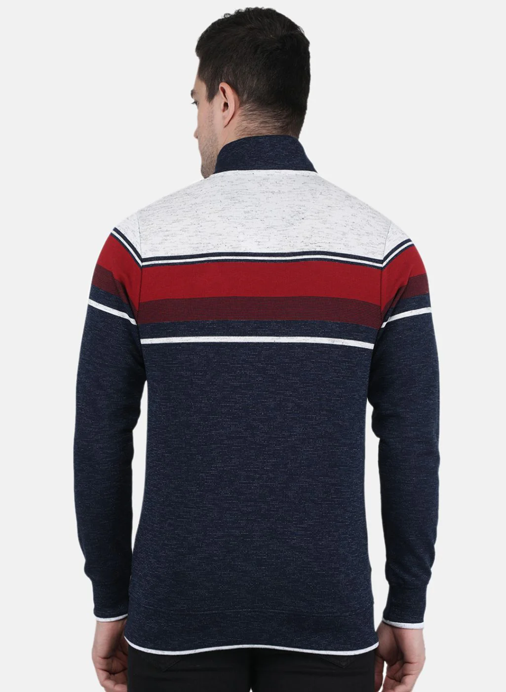 Men Blue Stripe T-Shirt - Image 3