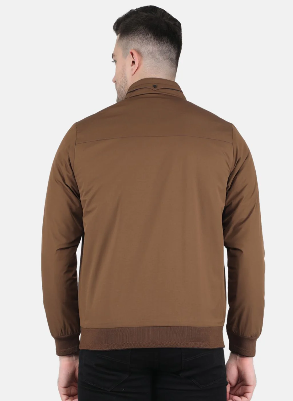 Men Brown Printed Jacket - Image 3