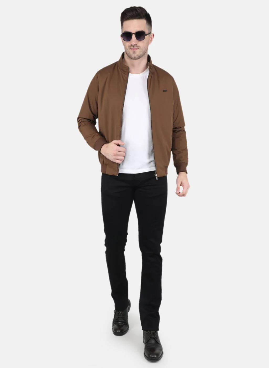 Men Brown Printed Jacket - Image 4