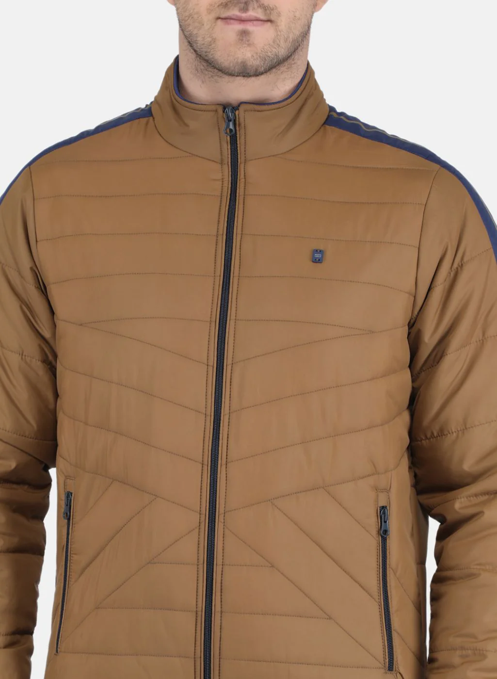 Men Brown Solid Jacket - Image 5